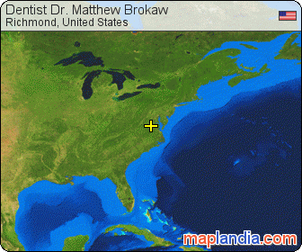 Dentist Dr. Matthew Brokaw satellite map