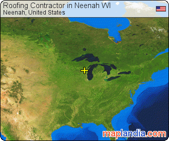 Roofing Contractor in Neenah WI satellite map