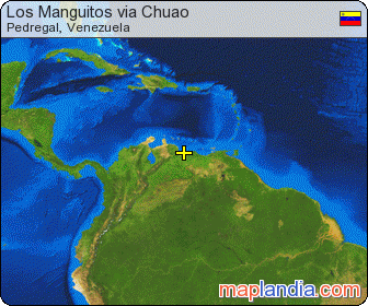 Los Manguitos via Chuao satellite map